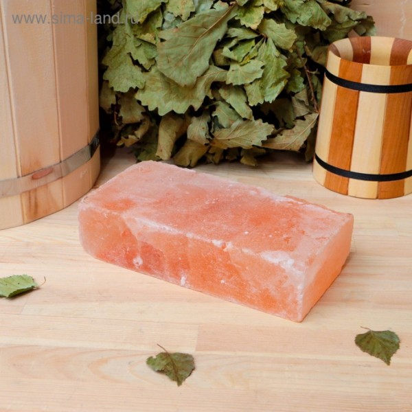 Кирпич из гималайской соли, шлифованный, 20х10х5 см,  "Добропаровъ" (4274663)
