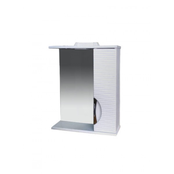 Зеркало-шкаф "Джульетта-50" 3D волна (белый) правый 500х650х150 (50934)