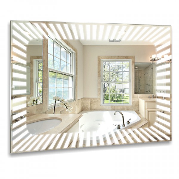 Зеркало для ванны MIXLINE "Гелиос" 750*535 (ШВ) светодиодная подсветка (525400)