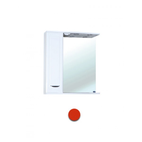 Зеркало-шкаф "Мальта-55" красное левое ЗМ55КЛ 550х722х190 (51570)