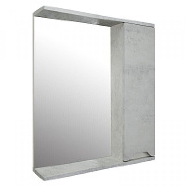Зеркало-шкаф Loranto Florena 60 600х135х600 правый, светлый бетон (CS00086984)