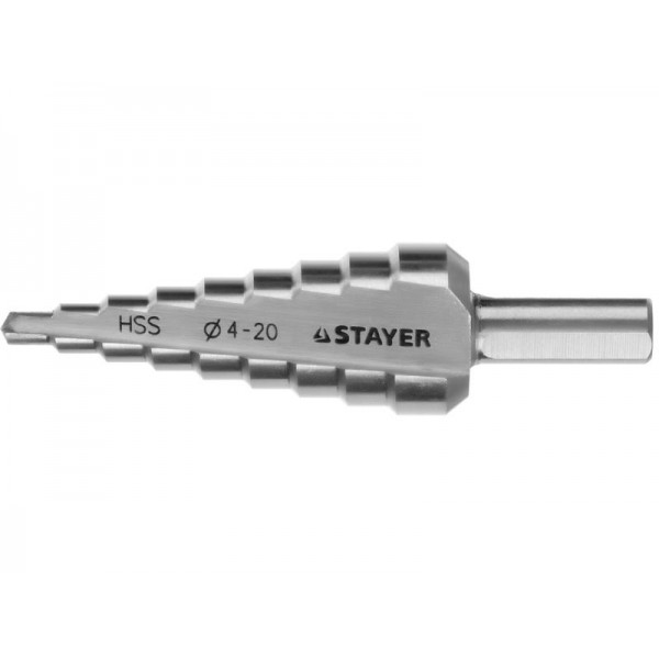 Сверло по металлу ступенчатое STAYER "MASTER" d=4-20 мм, 9ступ d4-20  (29660-4-20-9)